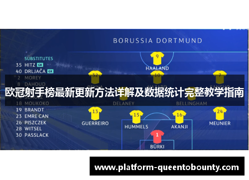 欧冠射手榜最新更新方法详解及数据统计完整教学指南